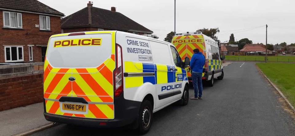 Investigators at the scene in Barnsley. (Reach/Yorkshire Live/MEN Media)