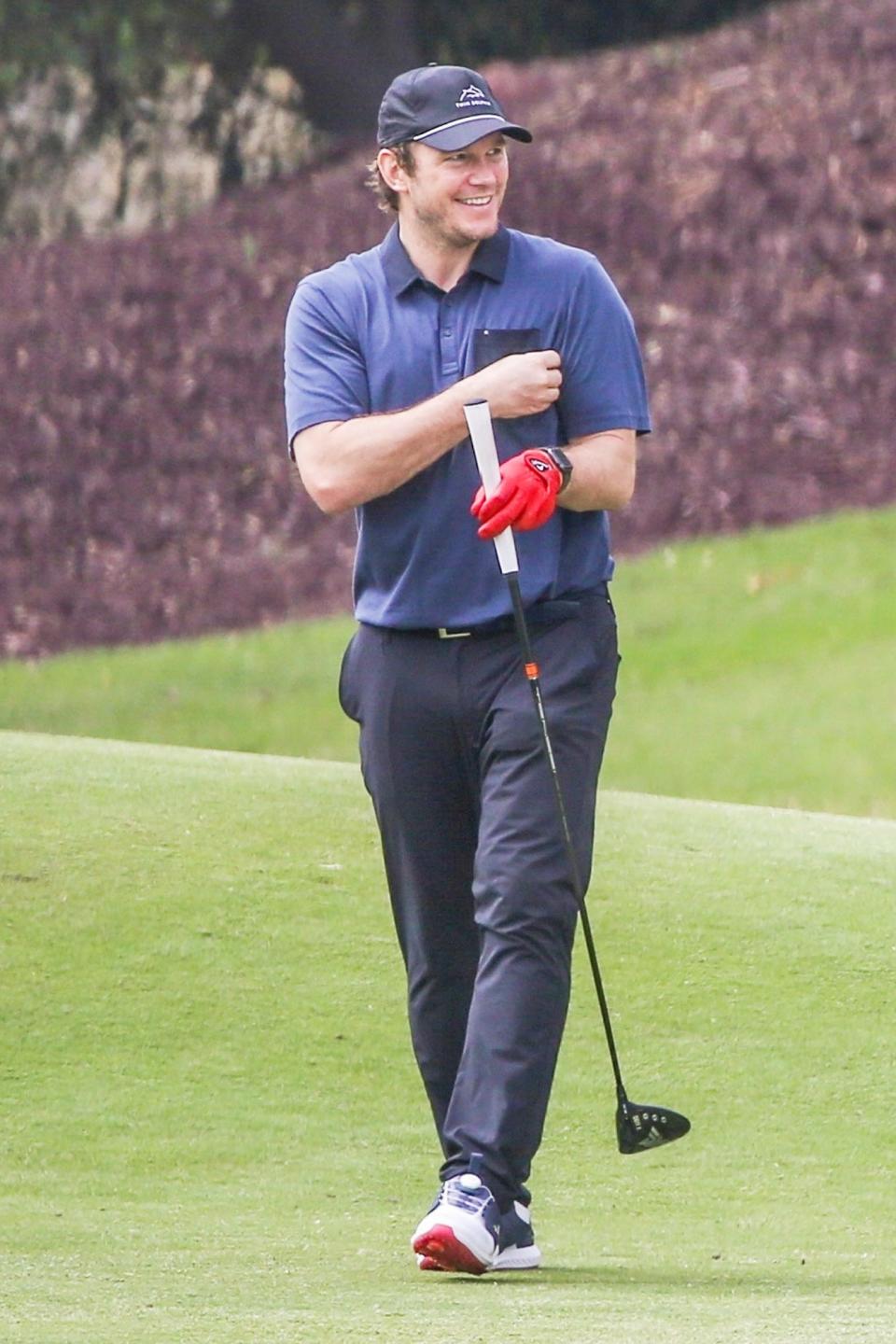 <p>Chris Pratt hits the links in West Hollywood on Tuesday. </p>