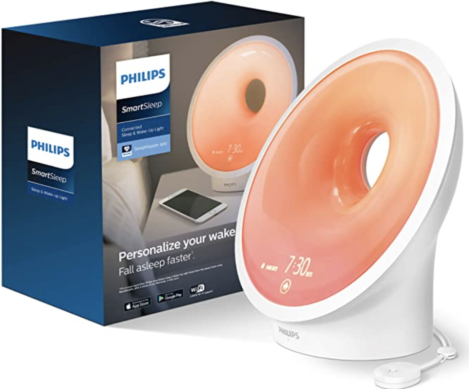 PHOTO: Amazon. Philips SmartSleep Connected Sleep and Wake-Up Light, Personalized Sunrise and Sunset, SleepMapper App-Enabled