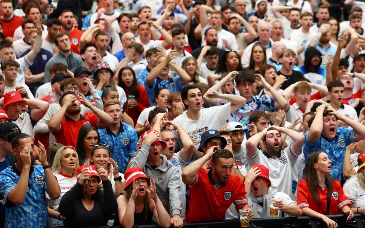 Engalnd football fans BoxPark - Football fever could be behind summer Covid wave, leading scientist says