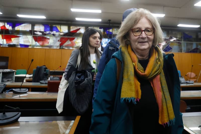 Paola (R), Giulio Regeni's mother and his sister Irene leave after attending the trial of four Egyptian security officers accused of killing Italian doctoral student Giulio Regeni in Cairo eight years ago. Cecilia Fabiano/LaPresse via ZUMA Press/dpa