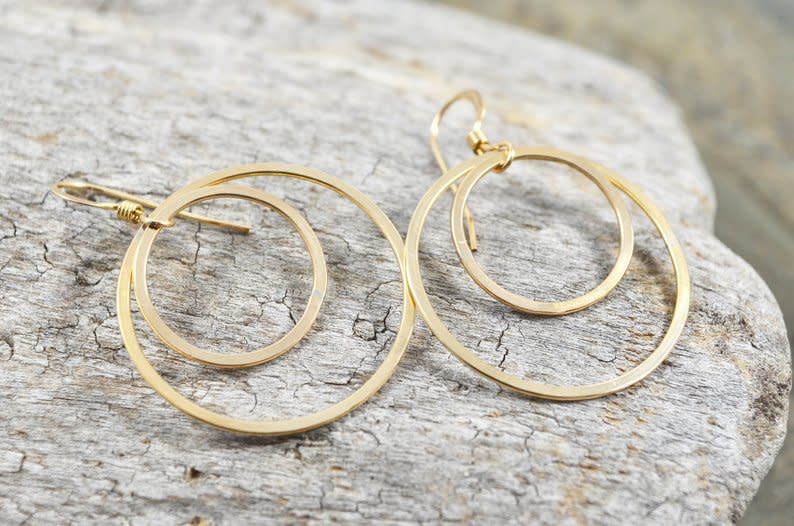 14k Gold Filled Moon earrings (Photo: MargayAndBinturong/Etsy)