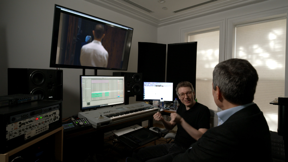 Film and TV composer Nicholas Britell with correspondent David Pogue.  / Credit: CBS News