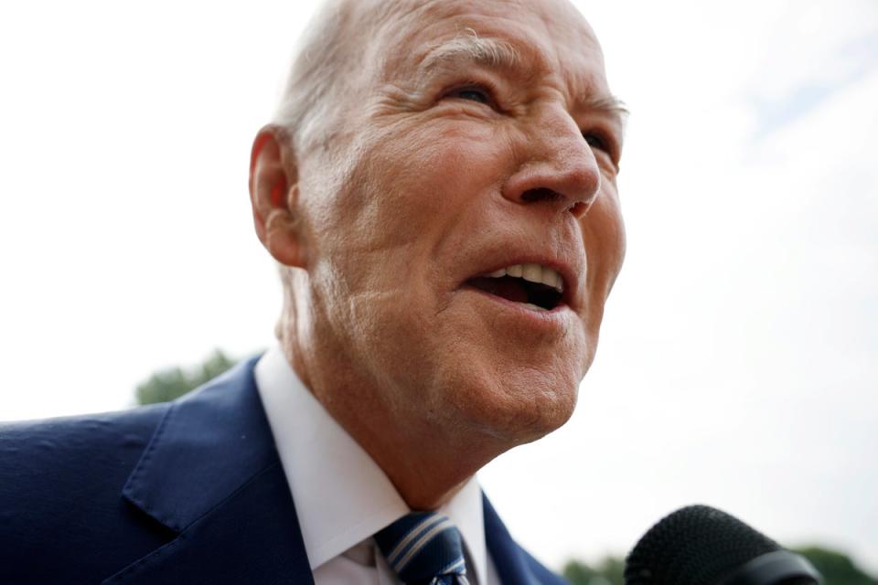 Joe Biden was spotted with marks on his face from using a CPAP machine (Chip Somodevilla / Getty Images)