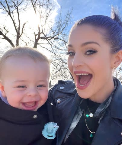 <p>Kelly Osbourne/Instagram</p> Kelly showed off son Sidney's first tooth in a photo posted on Friday