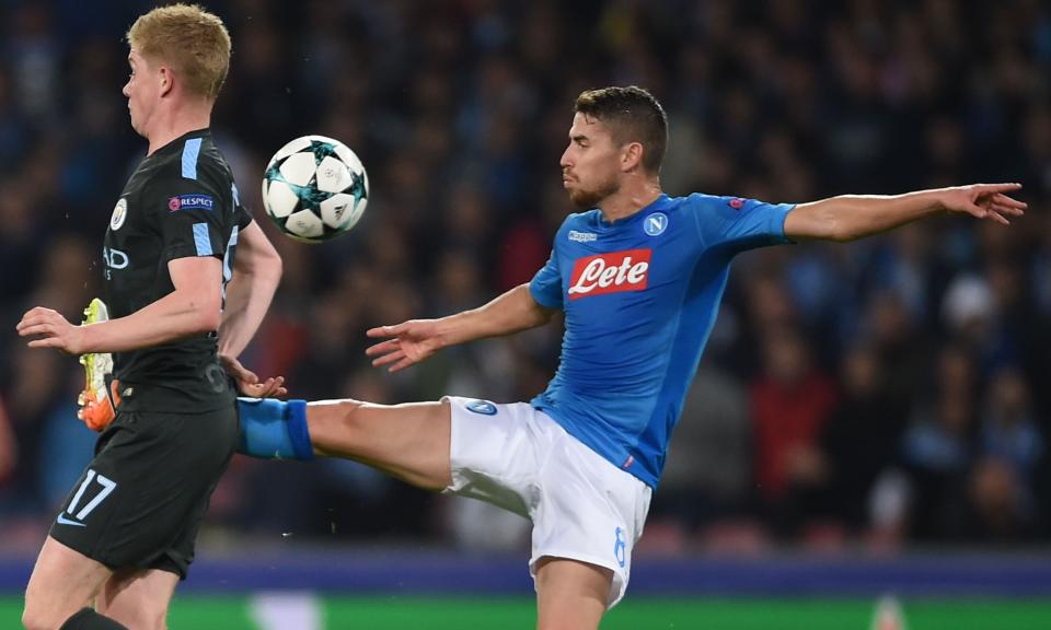 Top target: Napoli midfielder Jorginho could be coming to the Premier League this summer