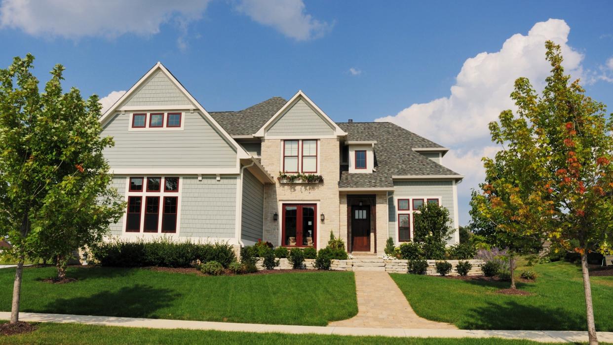 "A luxury home in an upscale subdivision in the suburbs of Indianapolis, IN.