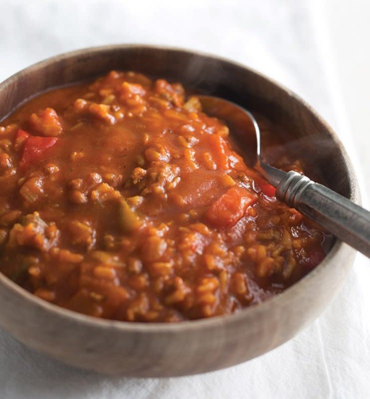 Stuffed Sweet Pepper Soup<p>Clare Barboza/Bonnie Matthews</p>