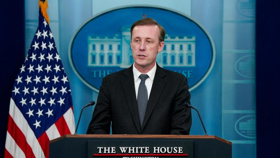 PHOTO: White House National Security Advisor Jake Sullivan speaks during a press briefing at the White House in Washington, May 13, 2024.  (Elizabeth Frantz/Reuters)
