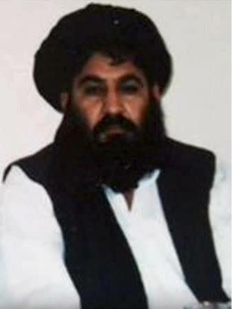 Taliban leader Mullah Akhtar Mohammad Mansour is seen in this undated handout photograph by the Taliban. Taliban Handout/Handout via Reuters/File Photo