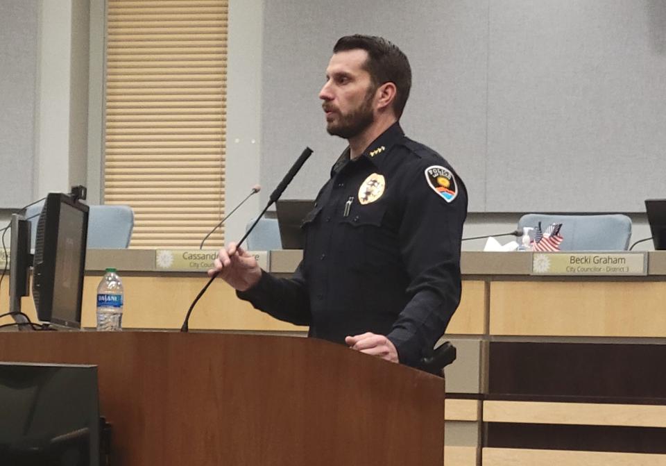 The Las Cruces Police Department hosted a town hall at City Hall to report 2023 crime statistics and promote conversation regarding homelessness in Las Cruces.