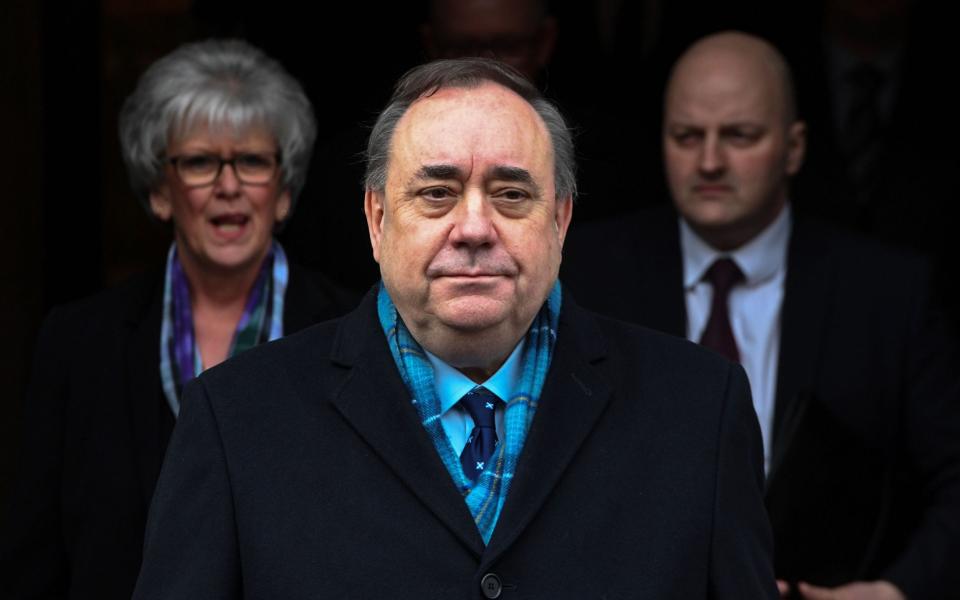 Alex Salmond at the High Court in Edinburgh in March - AFP