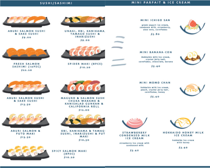 Collage Of Joya Onsen Menu