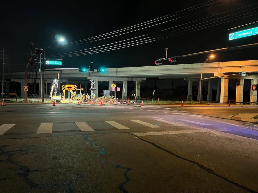 Water main break repair in Cedar Park near 183A and Brushy Creek Road (Photo: City of Cedar Park)