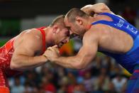 <p>Olympic wrestlers have to cary a hanky somewhere in their uniform called a "bloodrag." Yes, it is used to clean up any bleeding from competition. </p>