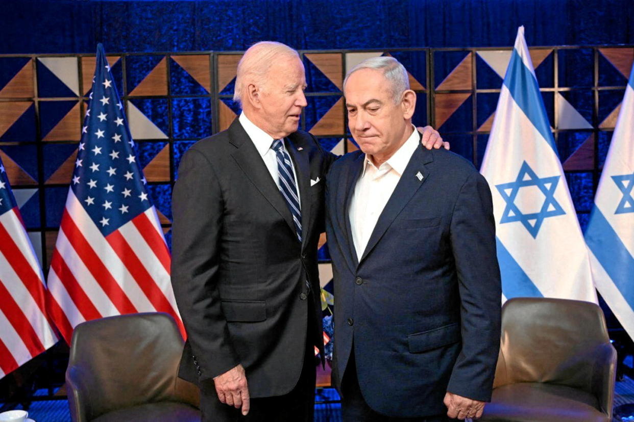 Depuis le déplacement en Israël de Joe Biden le 18 octobre dernier, les relations entre le président américain et Benyamin Netanyahou se sont considérablement refroidies.  - Credit:GPO - Handout - Anadolu via AFP