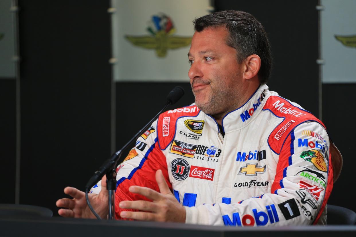 Tony Stewart won the Brickyard 400 in 2005 and 2007 (Getty). 