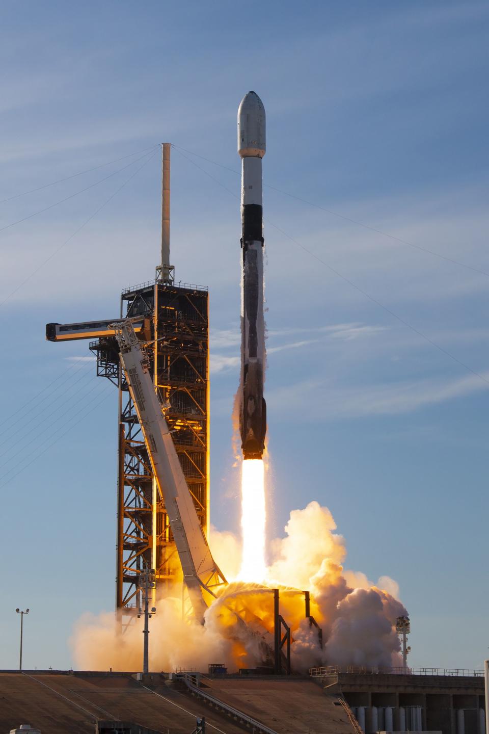 This Falcon 9 rocket blasted off from the Kennedy Space Center.