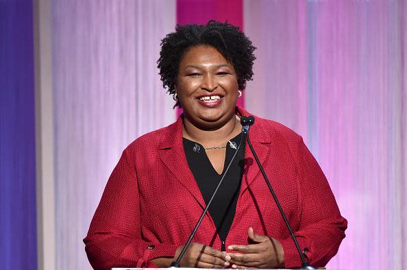 Congresswoman Stacey Abrams has openly campaigned to be Mr Biden's VP pick (Getty Images for The Hollywood R)