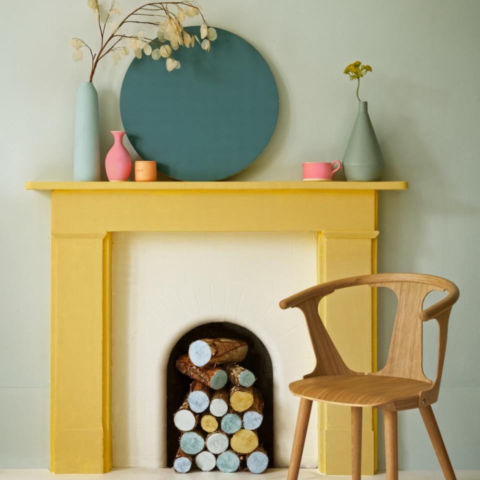 Create a painted fireplace focal point