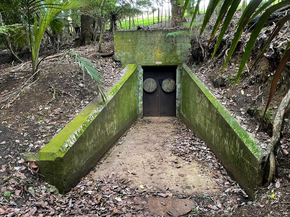 An entrance to tunnels built during WWII.