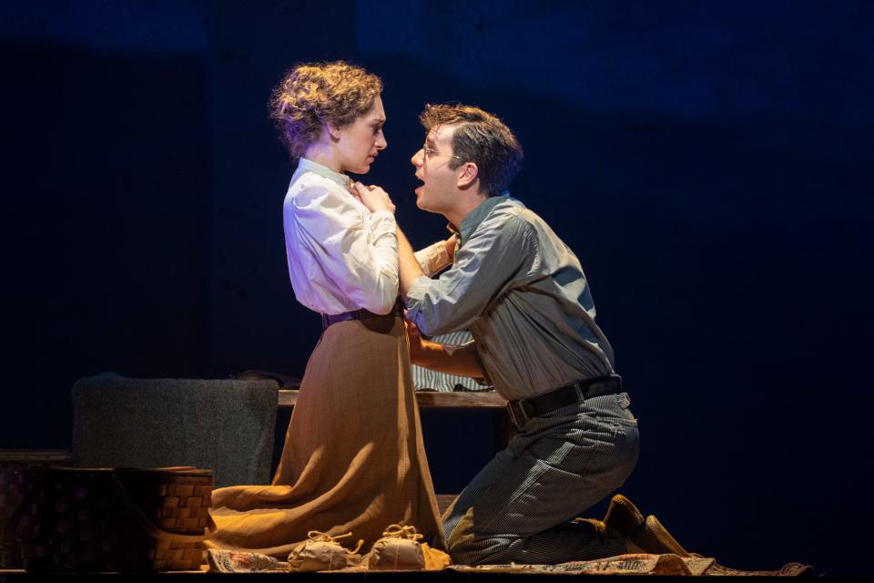 Micaela Diamond, left, and Ben Platt in "Parade."