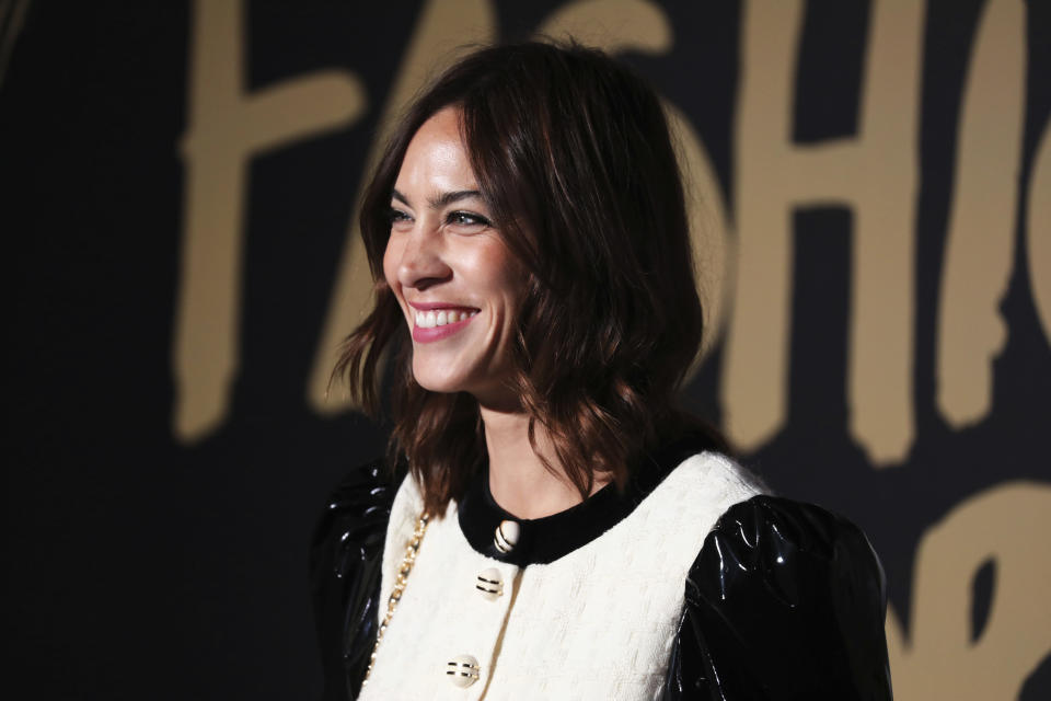 Designer Alexa Chung poses for photographers upon arrival at the Fashion For Relief charity event in central London, Saturday, Sept. 14, 2019. (Photo by Vianney Le Caer/Invision/AP)