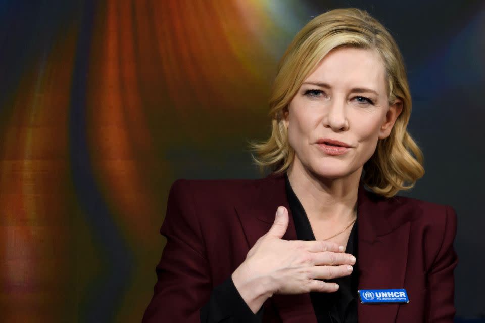 Cate joked about what it would be like to play Melania at the World Economic Forum. Source: Getty