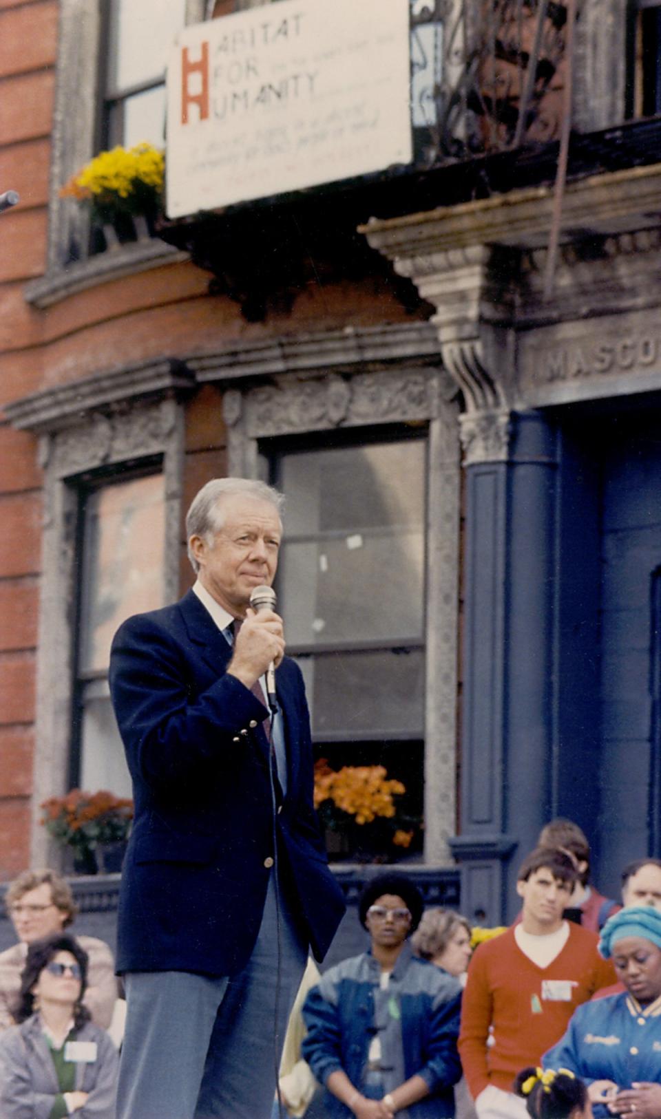 President Carter in N.Y.C. in 1985.
