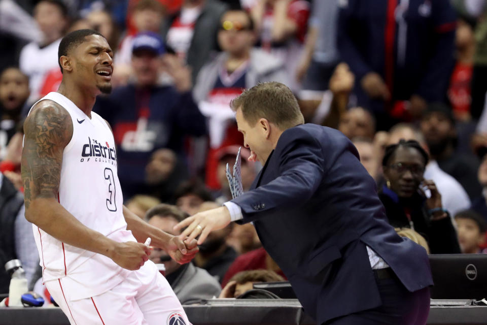 Bradley Beal fouled out of Game 4 on Sunday. (Getty Images)