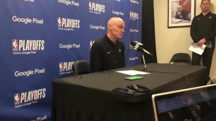 Pacers coach Rick Carlisle discusses the Pacers' defensive issues in their Game 1 loss.