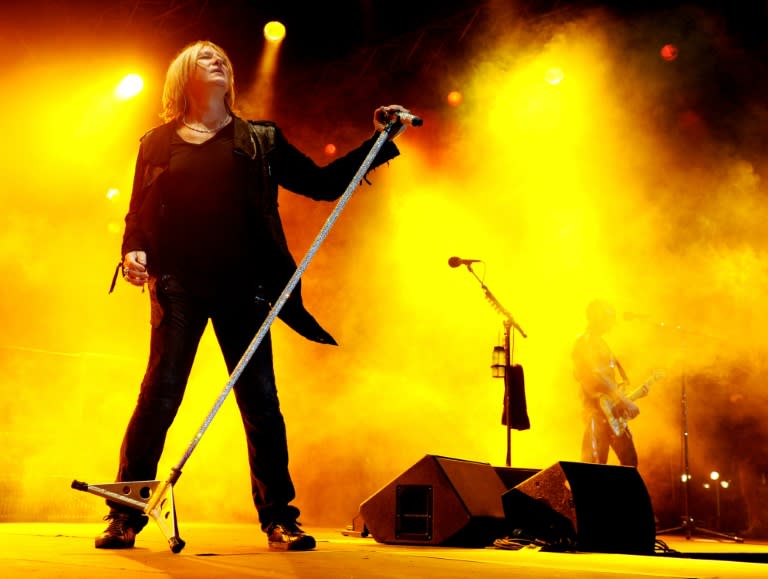 Def Leppard is joining the Hall -- here, frontman Joe Elliott performs at the after party for the premiere of Warner Bros. Pictures' "Rock Of Ages" in Los Angeles in June 2012