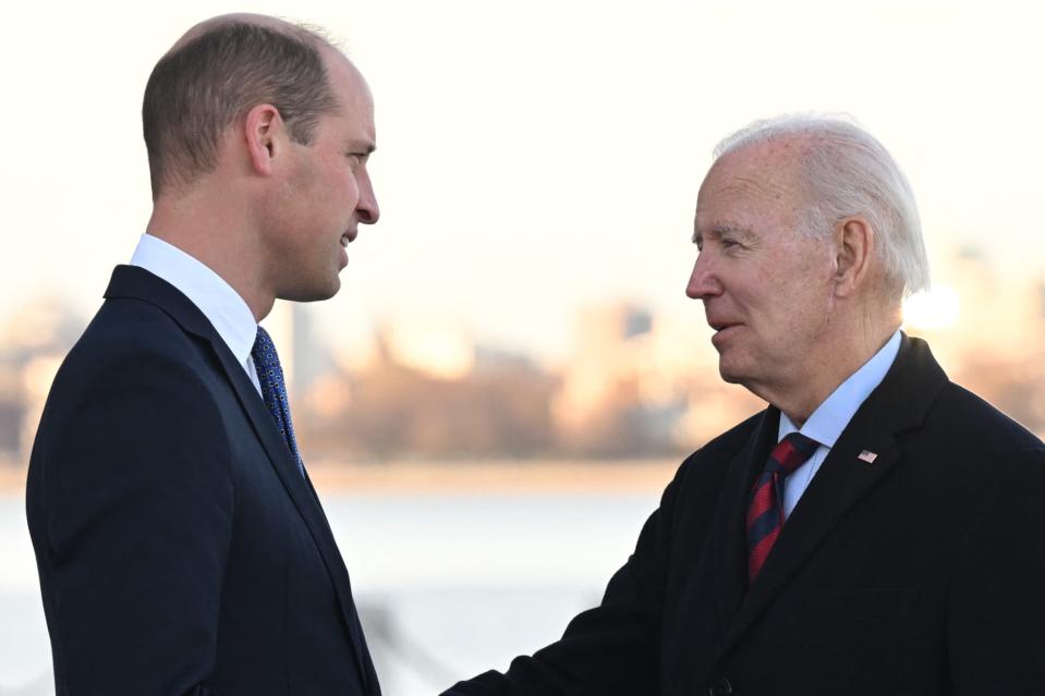 Le prince William et Joe Biden à Boston le 2 décembre 2022 - CHRIS JACKSON / CHRIS JACKSON COLLECTION / GETTY IMAGES VIA AFP