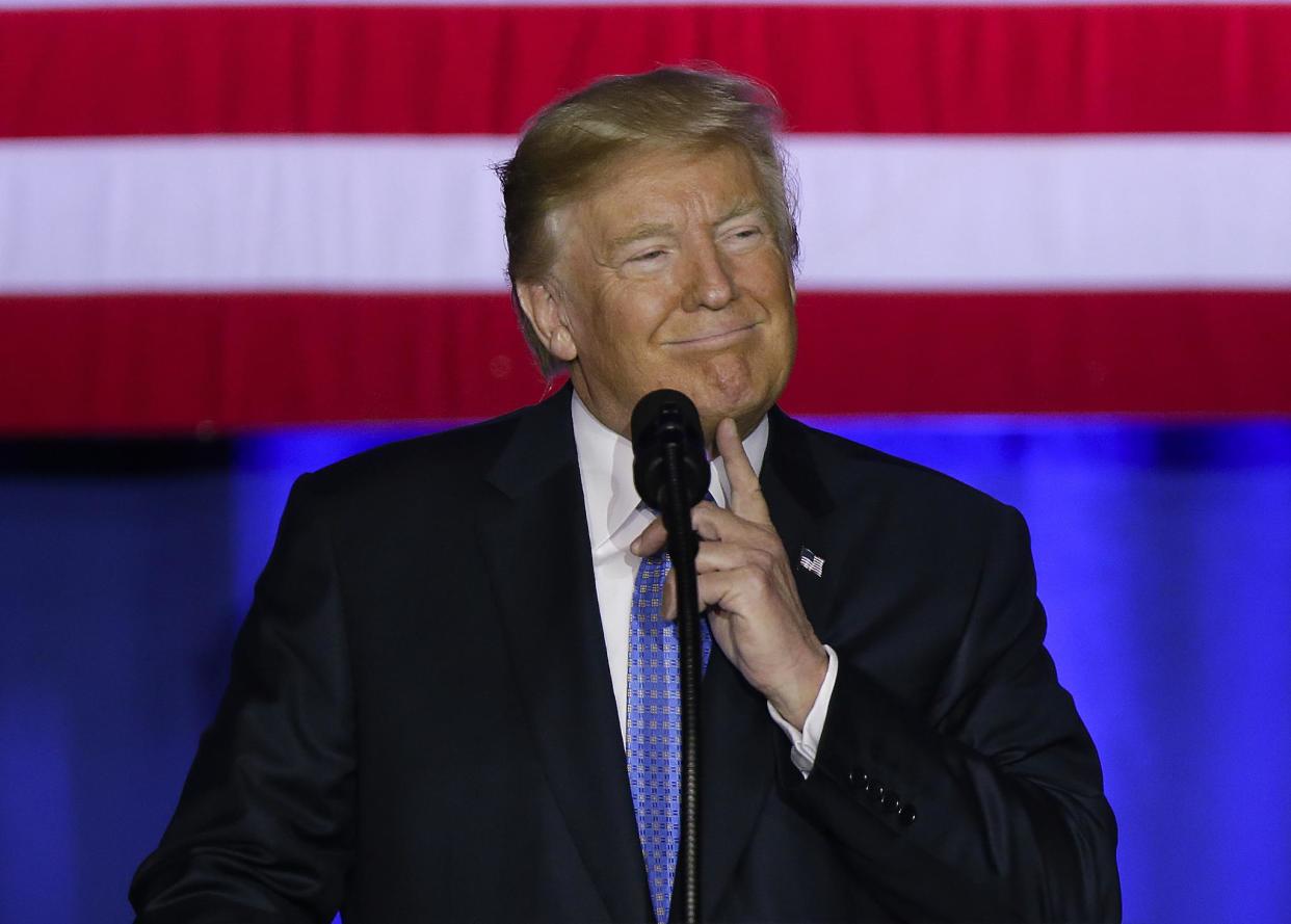 President Donald Trump speaks in Indianapolis. He is calling the current tax system a "relic" and a "colossal barrier" that's standing in the way of the nation's economic comeback: AP