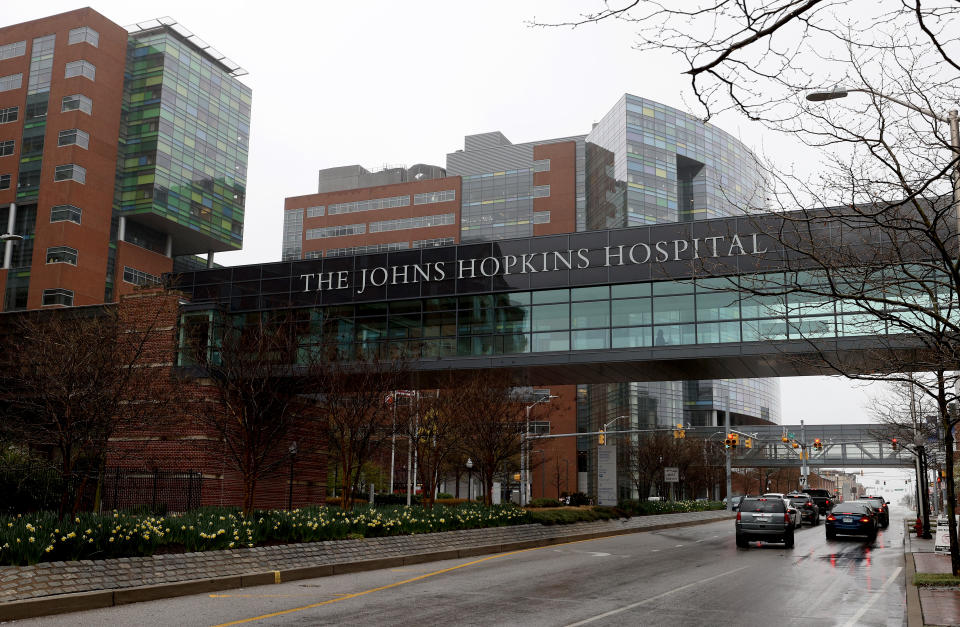 Johns Hopkins Hospital in Baltimore. (Rob Carr/Getty Images)