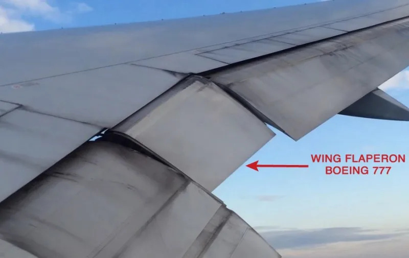 MH370最一開始找到一片襟副翼殘骸。（圖／翻攝自維基百科）