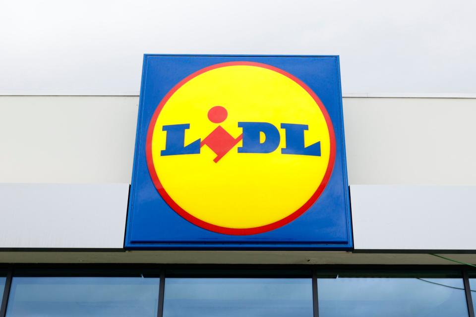 Das Logo der Supermarkt-Kette Lidl
