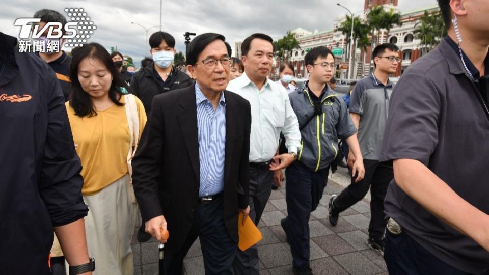 陳水扁今（2）日前往總統府等4大黨團行使首次請願權。（圖／胡瑞麒攝）
