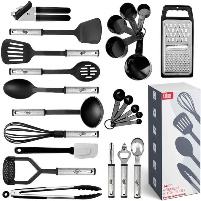 Te mudas a tu primera casa? Checa este kit de 24 utensilios de cocina por  solo US$13