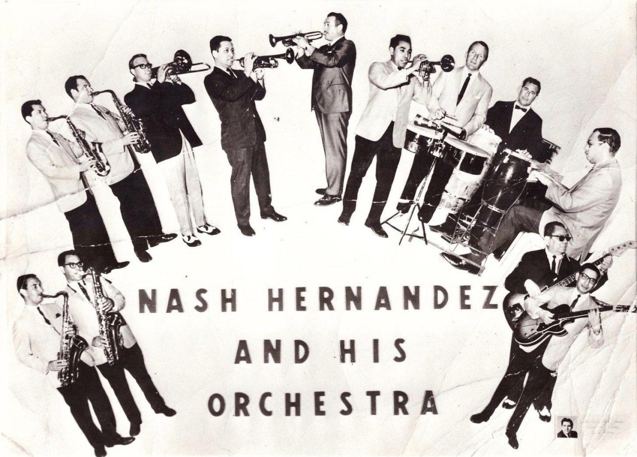 An old poster of Nash Hernandez and his Orchestra. Date Unknown.