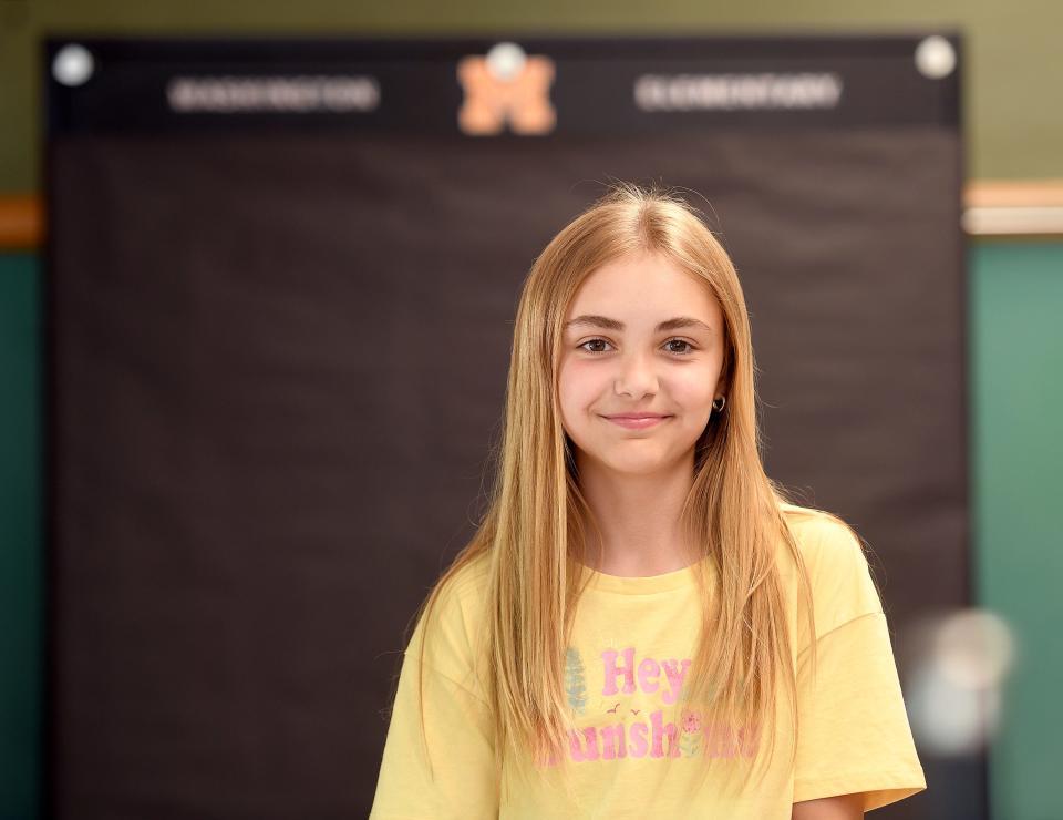 Teresa Warner, a fifth-grader at Washington Elementary School, a Canton Repository Synchrony Financial Kid of Character for June.  Thursday,  June 01, 2023