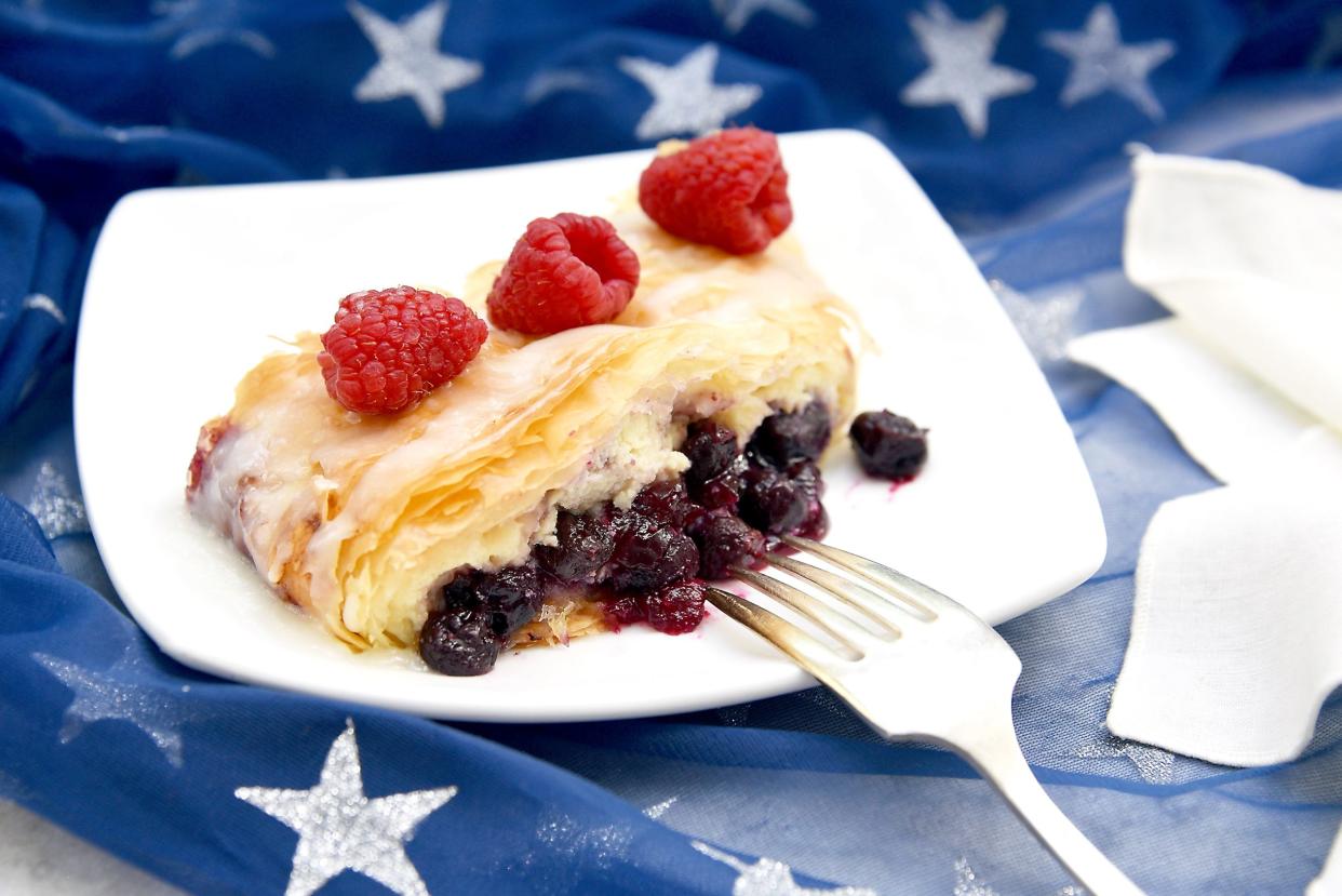 One way to salute our freedom is to serve eye-catching, colorful food dressed in our nation’s colors.