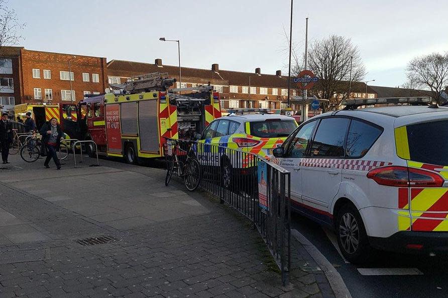 The scene outside Jubilee Line station Queensbury: Anka Prpa