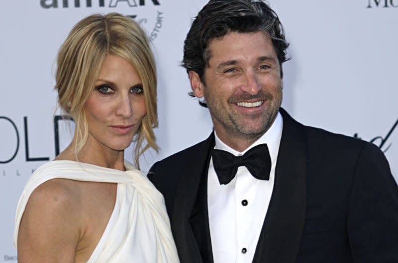 Patrick Dempsey (L) and Jillian Dempsey attend the amfAR Cinema Against AIDS gala in 2011. File Photo by David Silpa/UPI