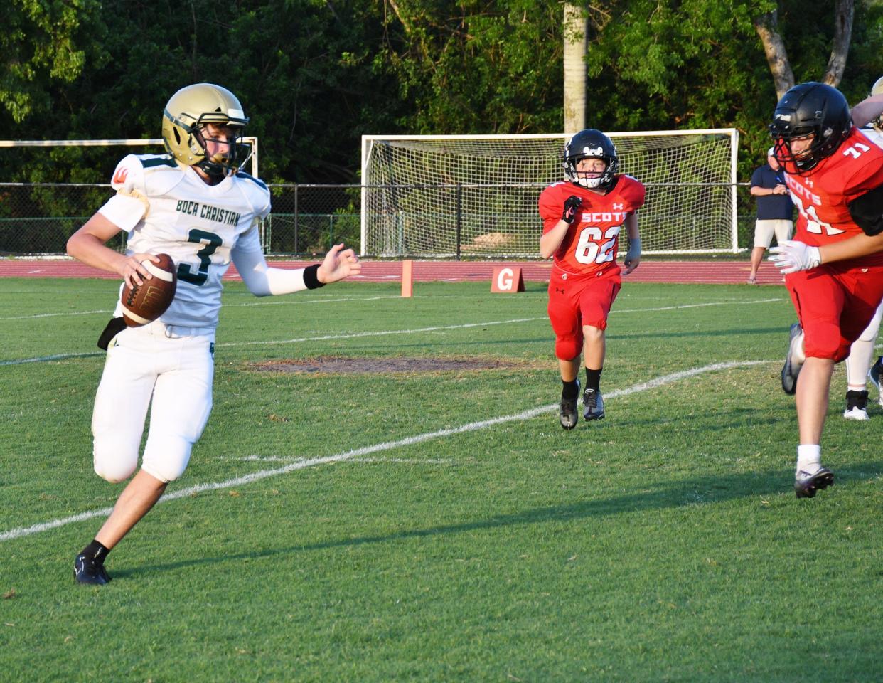 The Saint Andrew's football team faced Boca Raton Christian in spring football competition on Thursday, May 11, 2023 in Boca Raton.