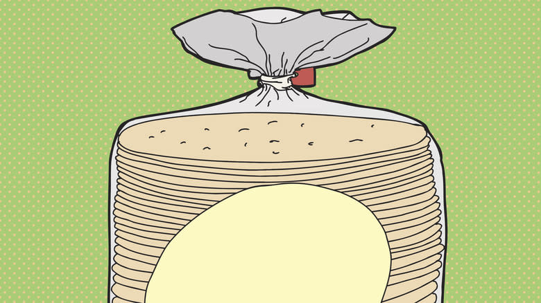 Tortillas in a bag illustration