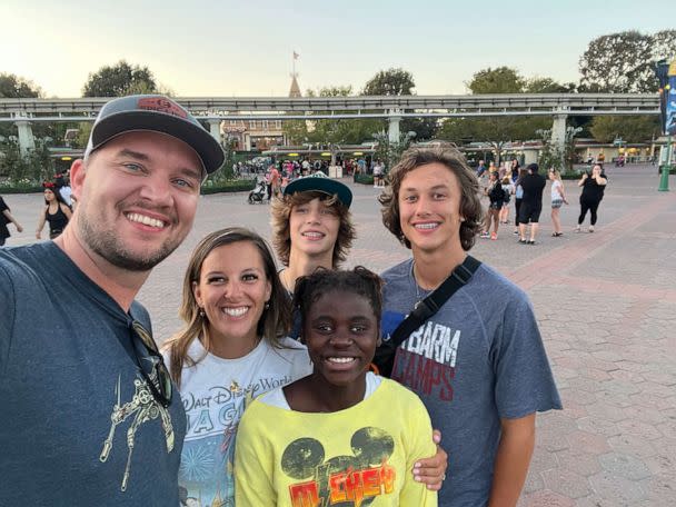 PHOTO: The Tapley family poses for a selfie on a trip to Disney. (Jeanette Tapley)