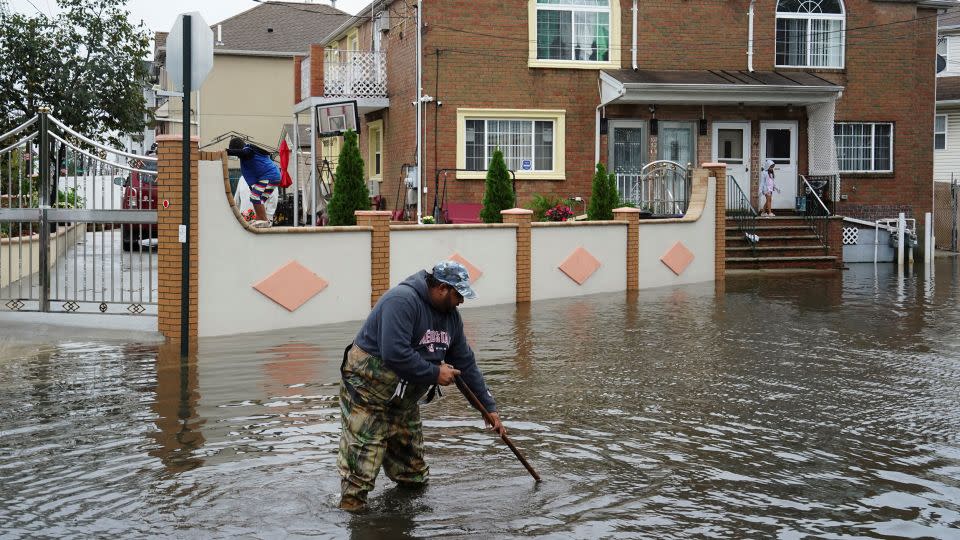 The remnants of Tropical Storm Ophelia brought flooding across the mid-Atlantic and Northeast in late September, 2023, including the Hamilton Beach neighborhood in the Queens borough of New York City. - Bing Guan/Reuters