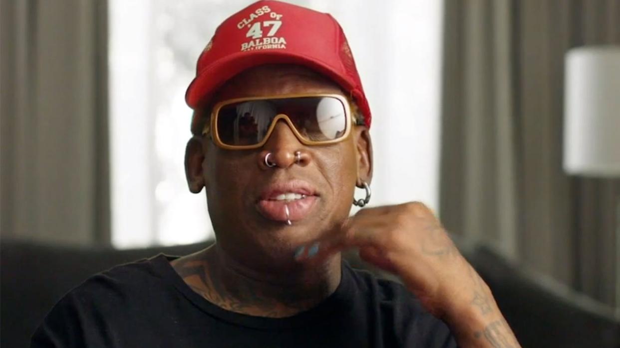  Dennis Rodman on The Last Dance. 