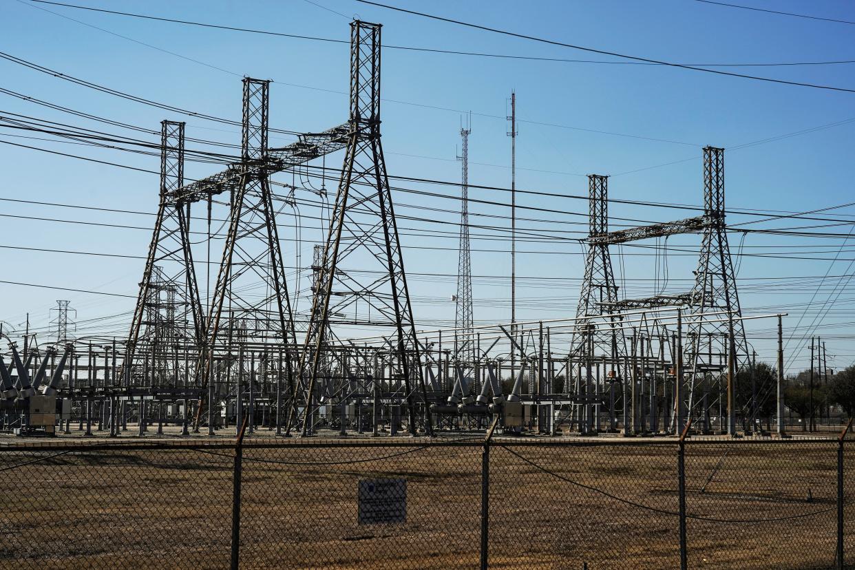 An electrical substation in Houston after winter weather caused electricity blackouts in Texas, provoking fresh anti-government conspiracy theories (Go Nakamura/Reuters)